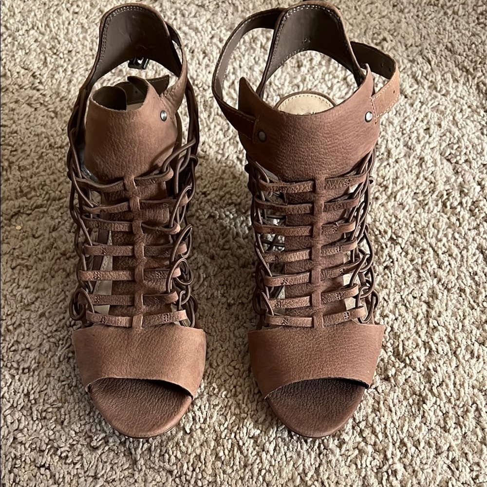 Vince Camuto Brown Gladiator Sandals